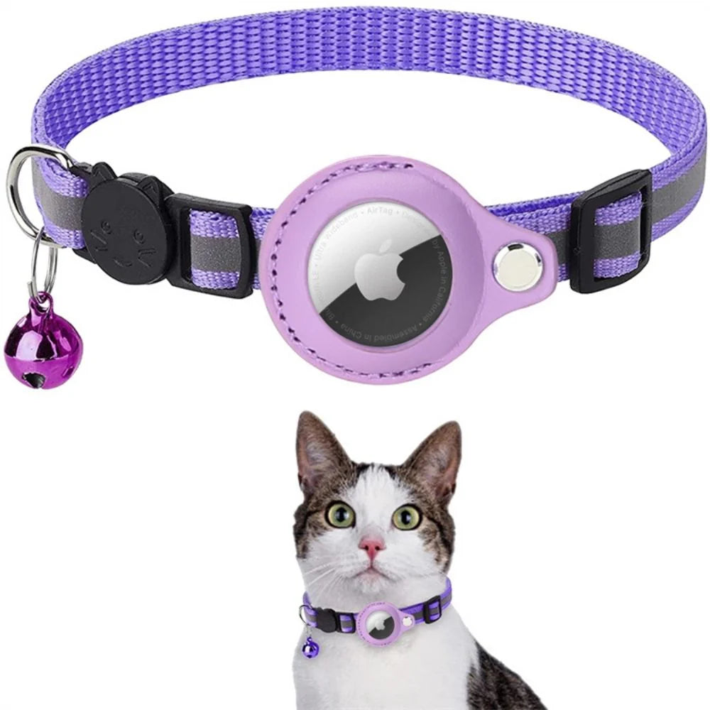 GPS-Ready Cat Collar with Safety Buckle and Reflective Trim