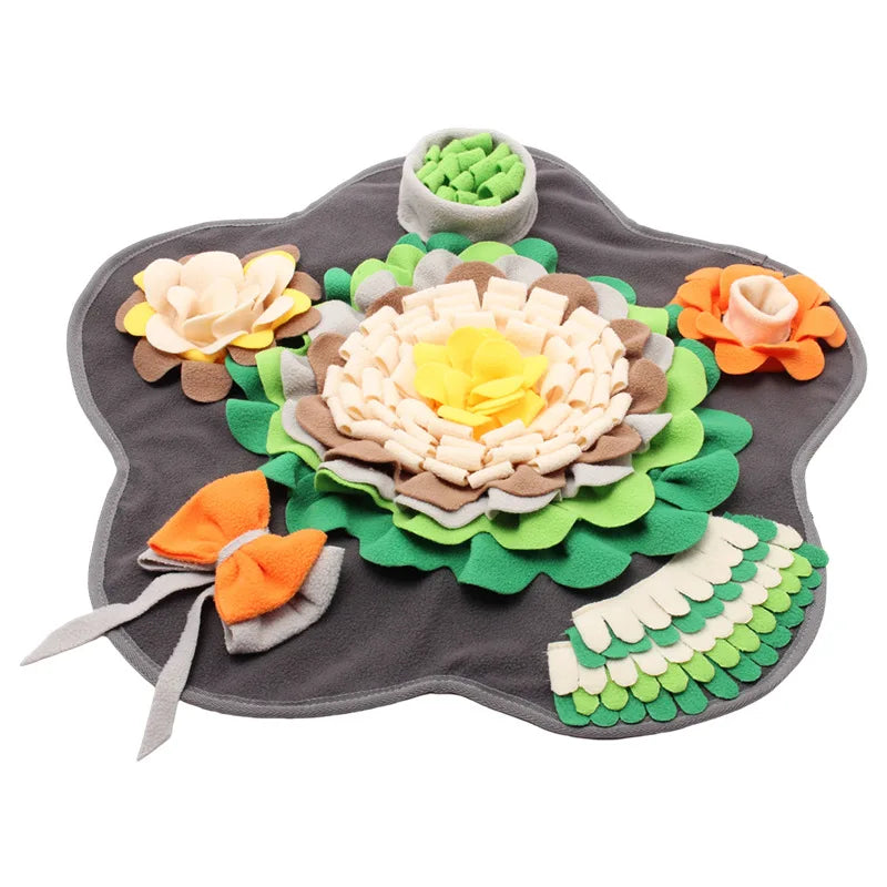 Star Flower Pet Snuffle Mat Slow Feeding Pad Interactive Nose Work Toy Indoor Dog Training Boredom Relief Supplies New
