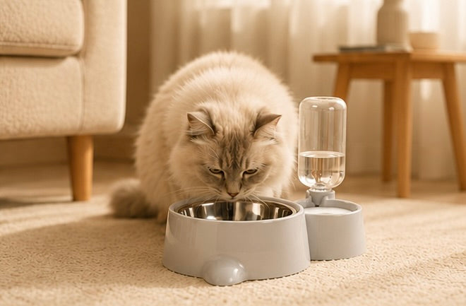 Selbst auffüllender Wasserspender mit Napf