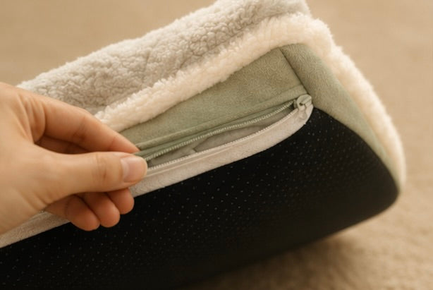 Wolke – Orthopädisches Hundebett in Bouclé