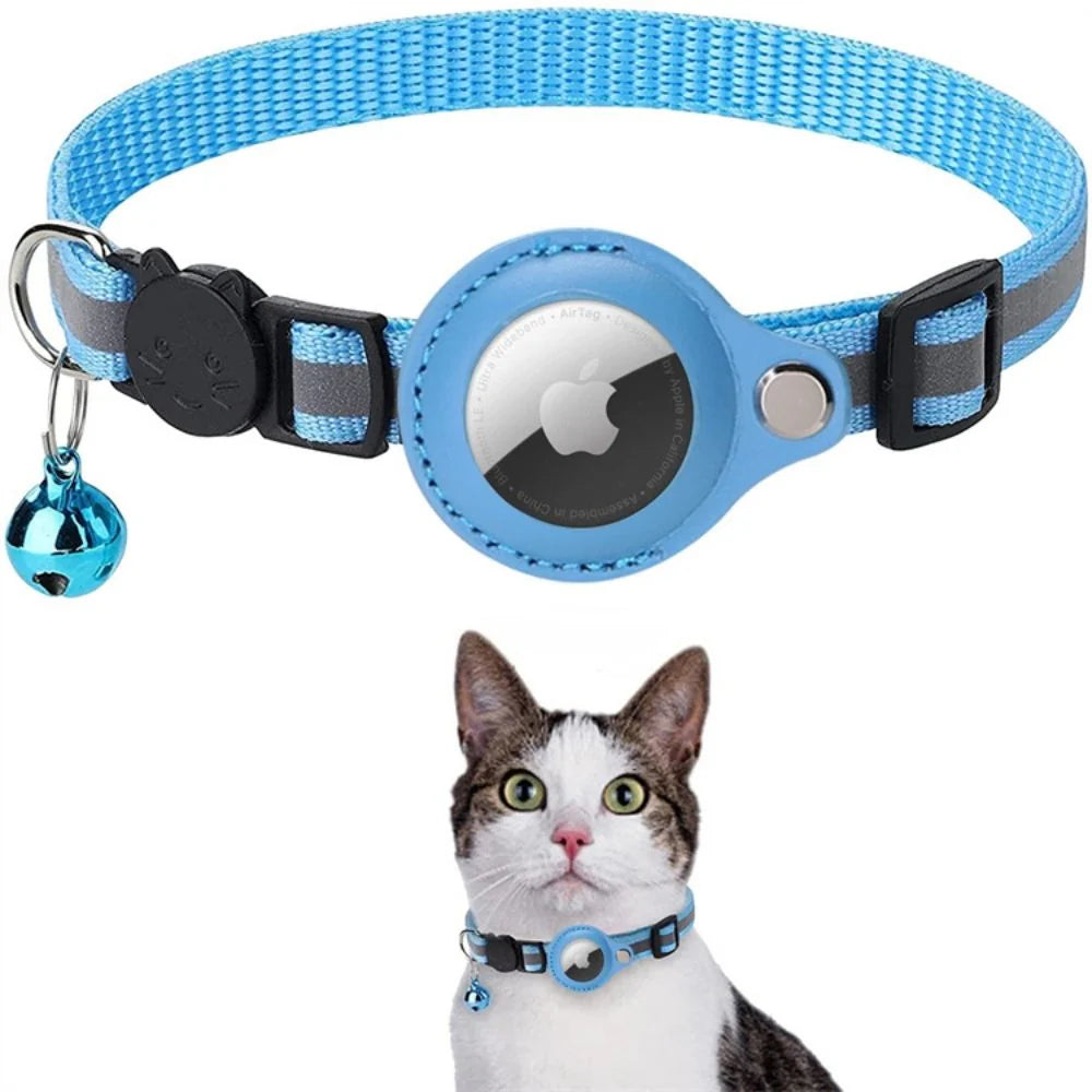 GPS-Ready Cat Collar with Safety Buckle and Reflective Trim