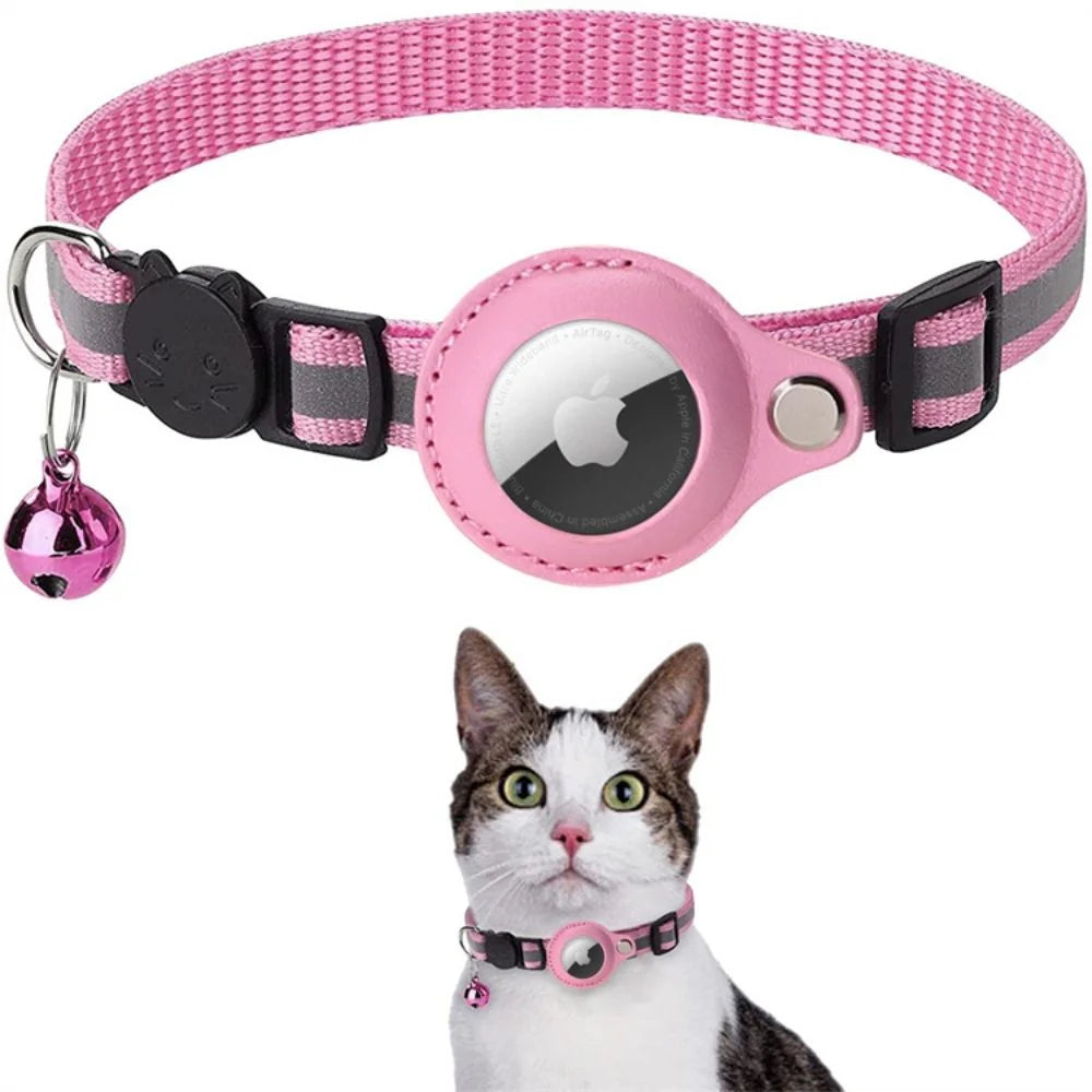 GPS-Ready Cat Collar with Safety Buckle and Reflective Trim
